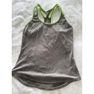 Nike Dri-Fit Relay Tank Top Women’s Small Gray Neon Trim Athletic
